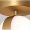 Afx Verona 1-Light LED Flush Ceiling Light, White Acrylic Shade, Light Antique Brass Finish VRNF05LAJUDLB - alternate 2